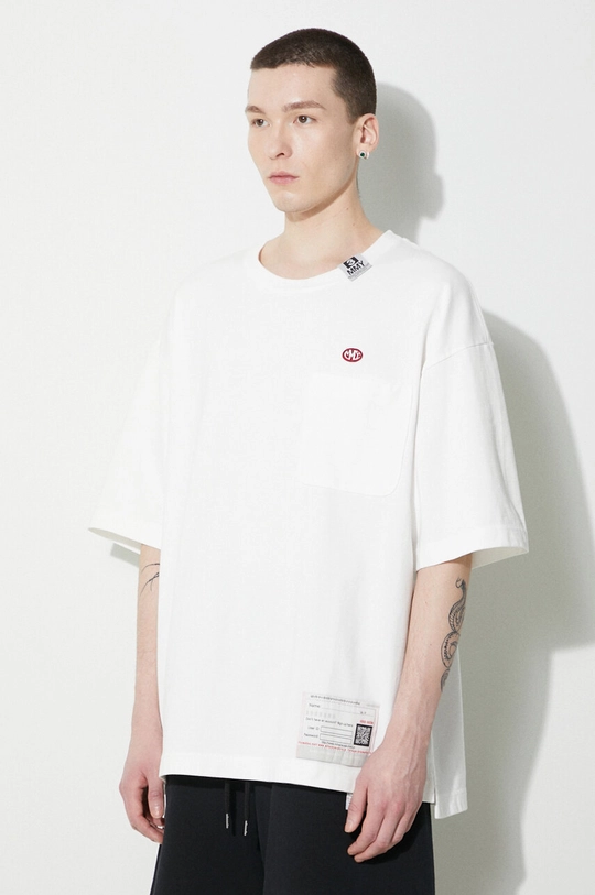 Bavlněné tričko Maison MIHARA YASUHIRO Pocket Tee bílá A12TS641