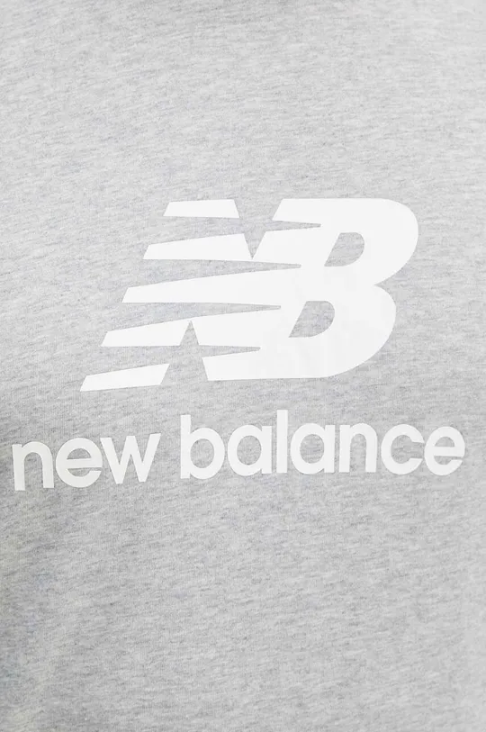 New Balance t-shirt bawełniany Essentials Cotton MT41502AG Męski