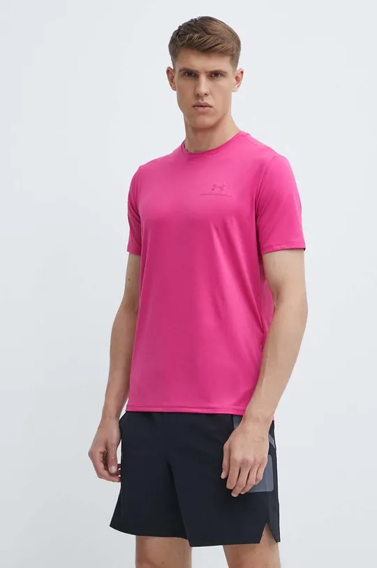 różowy Under Armour t-shirt treningowy Rush Energy