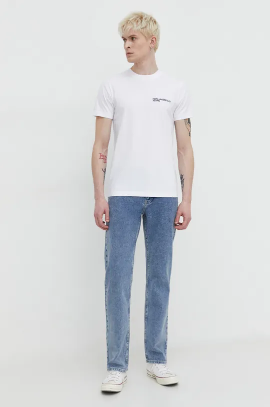 Pamučna majica Karl Lagerfeld Jeans bijela