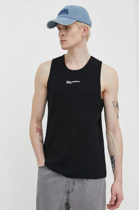 črna Kratka majica Karl Lagerfeld Jeans Moški