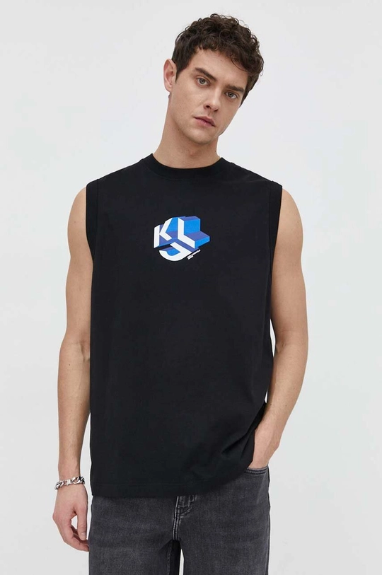 czarny Karl Lagerfeld Jeans t-shirt bawełniany Męski