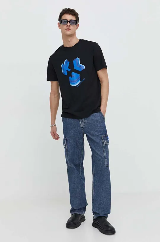Karl Lagerfeld Jeans t-shirt in cotone nero