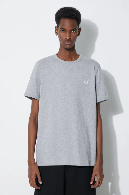 grigio Fred Perry t-shirt in cotone Ringer T-Shirt