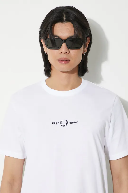 bianco Fred Perry t-shirt in cotone Uomo