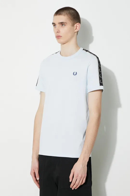 blu Fred Perry t-shirt Contrast Tape Ringer T-Shirt