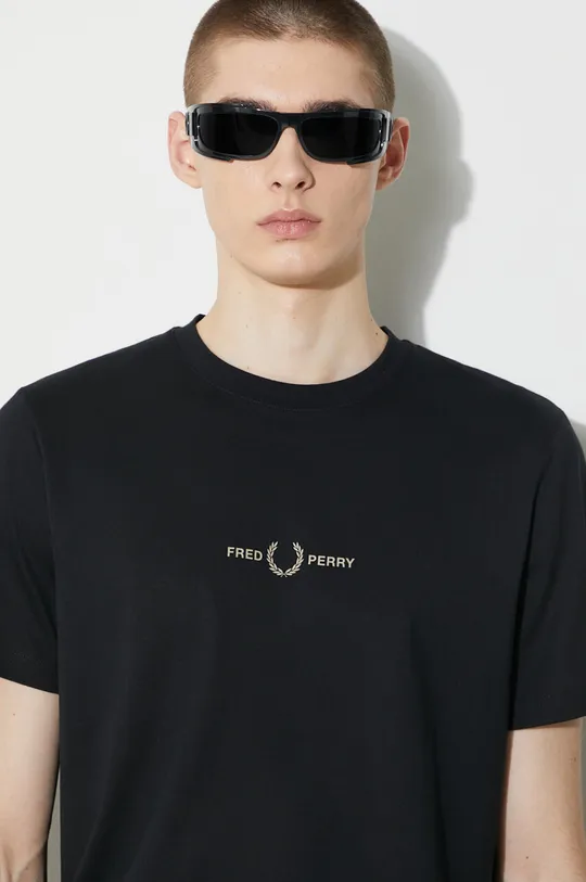 nero Fred Perry t-shirt in cotone Graphic Print T-Shirt Uomo