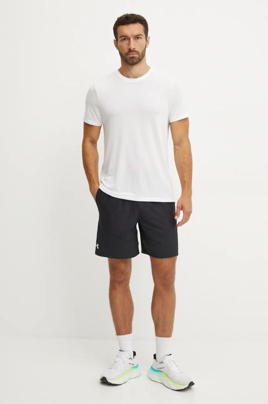 Μπλουζάκι για τρέξιμο Under Armour Seamless Stride 1375692 λευκό AW24