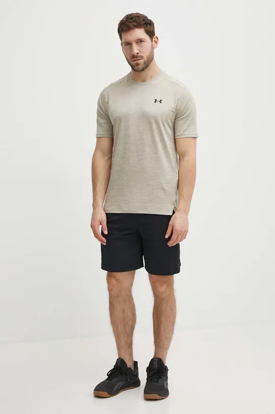 Under Armour t-shirt treningowy Tech Vent beżowy