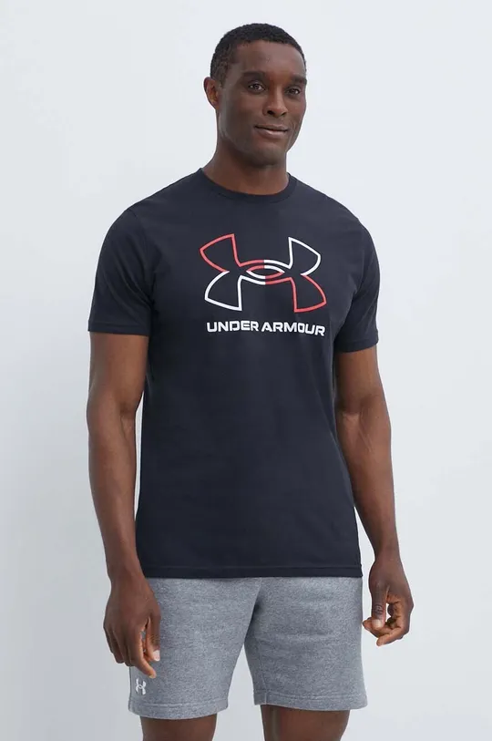 czarny Under Armour t-shirt Męski