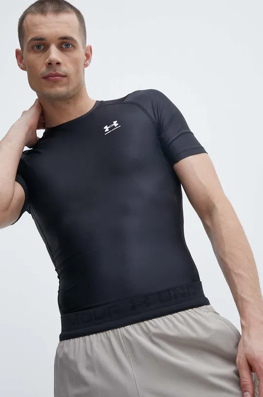 črna Kratka majica za vadbo Under Armour HG Iso-Chill Compression Moški