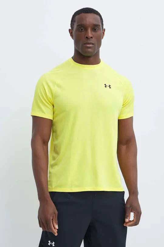żółty Under Armour t-shirt treningowy Tech Textured Męski