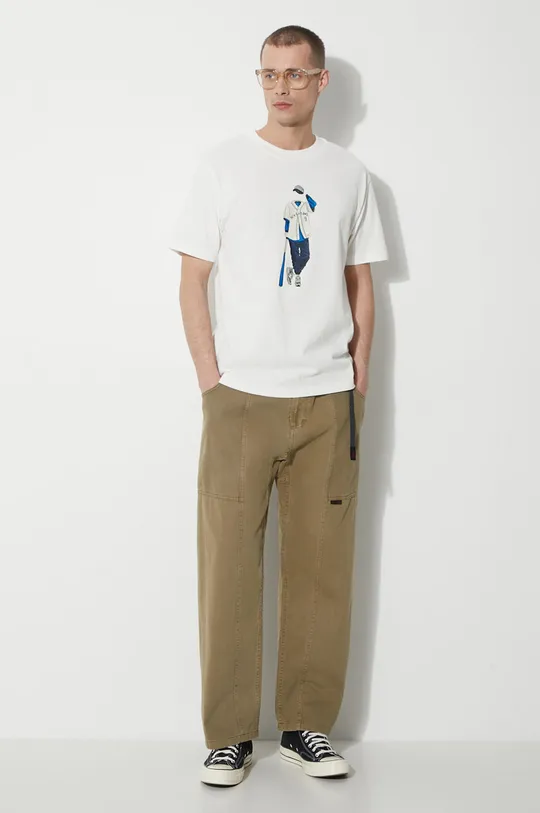 New Balance t-shirt bawełniany beżowy