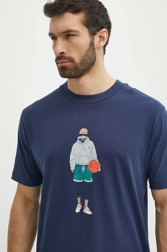 modra Bombažna kratka majica New Balance