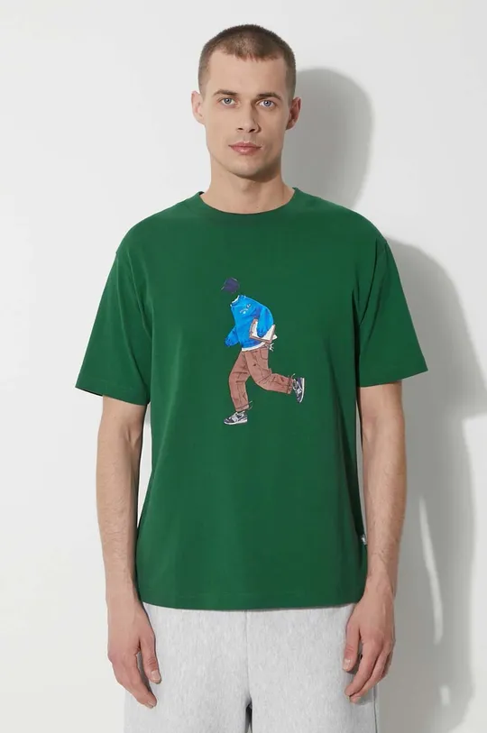 zelená Bavlněné tričko New Balance Pánský