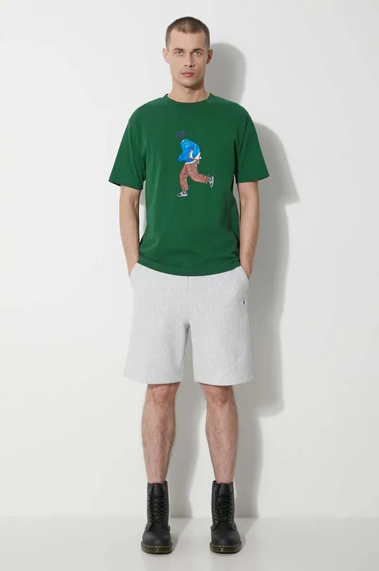 Pamučna majica New Balance zelena