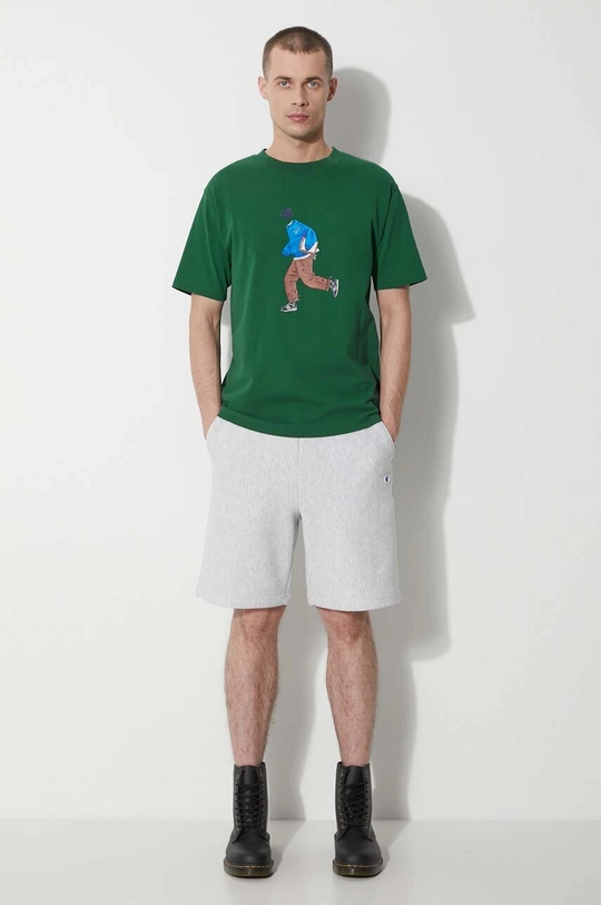 New Balance t-shirt in cotone verde