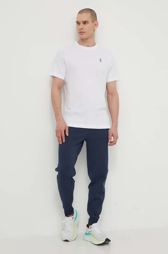 On-running t-shirt in cotone bianco