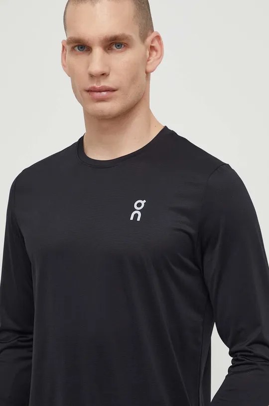 μαύρο Μακρυμάνικο μπλουζάκι για τρέξιμο On-running Core