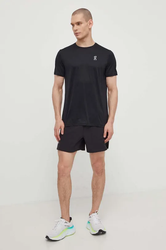 Μπλουζάκι για τρέξιμο On-running Core μαύρο