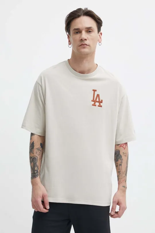 beige New Era t-shirt in cotone Uomo