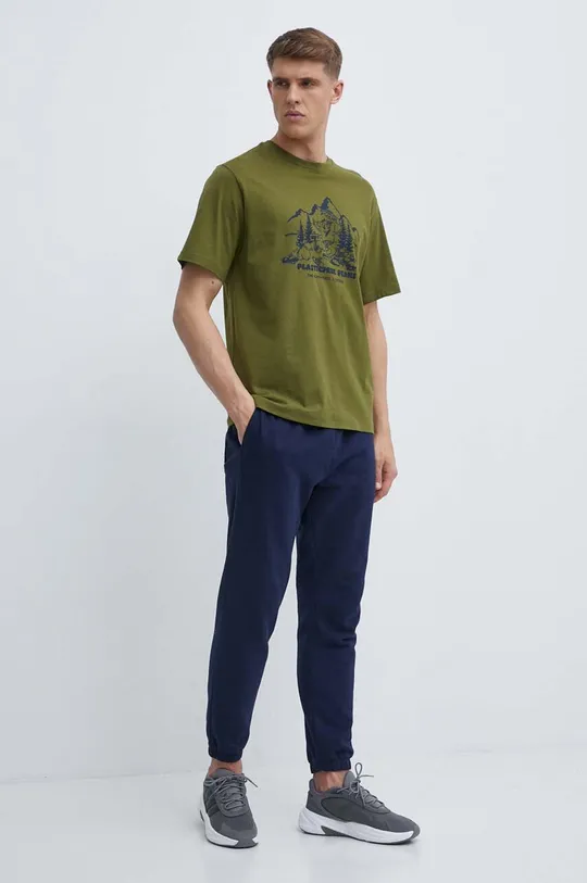 The North Face t-shirt in cotone verde