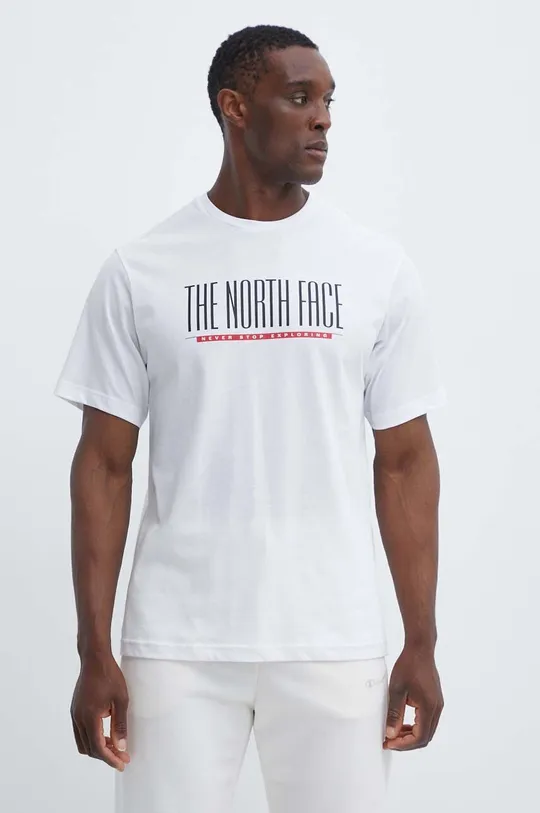 fehér The North Face pamut póló