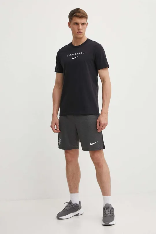 Nike t-shirt in cotone Chicago Cubs nero