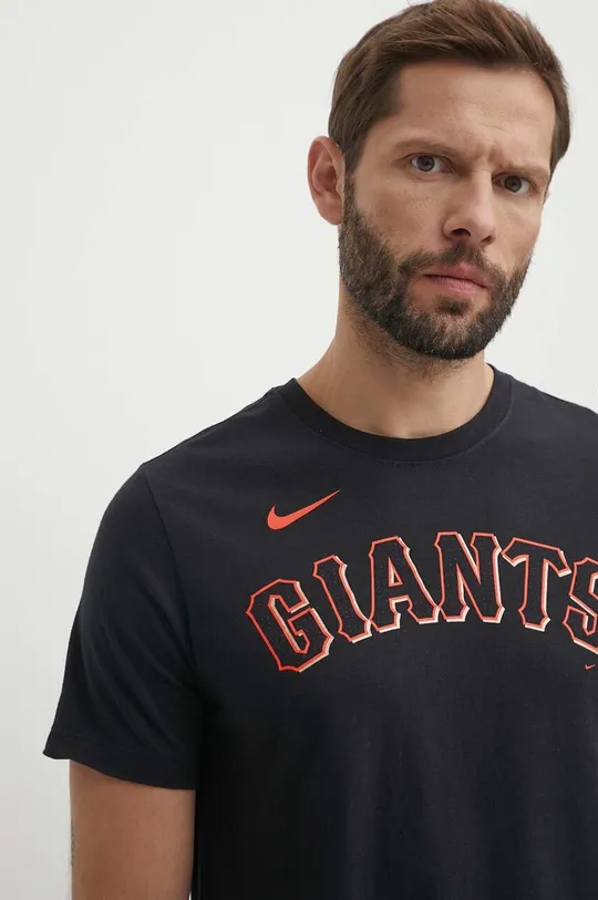 črna Bombažna kratka majica Nike San Francisco Giants