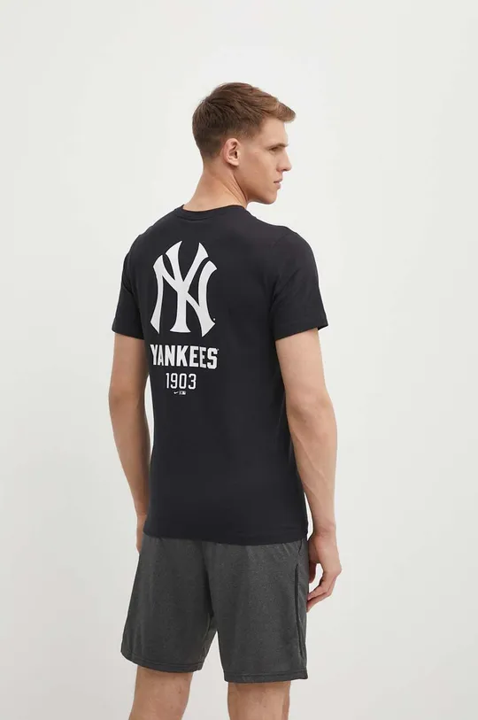 fekete Nike pamut póló New York Yankees