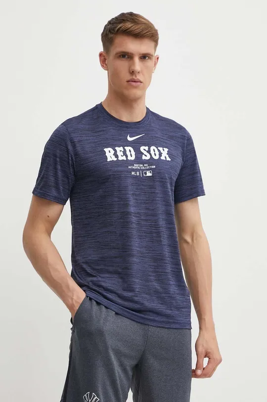 blu navy Nike t-shirt Boston Red Sox