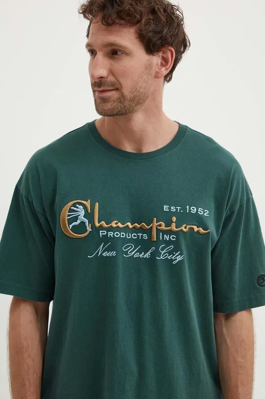 zelená Bavlnené tričko Champion