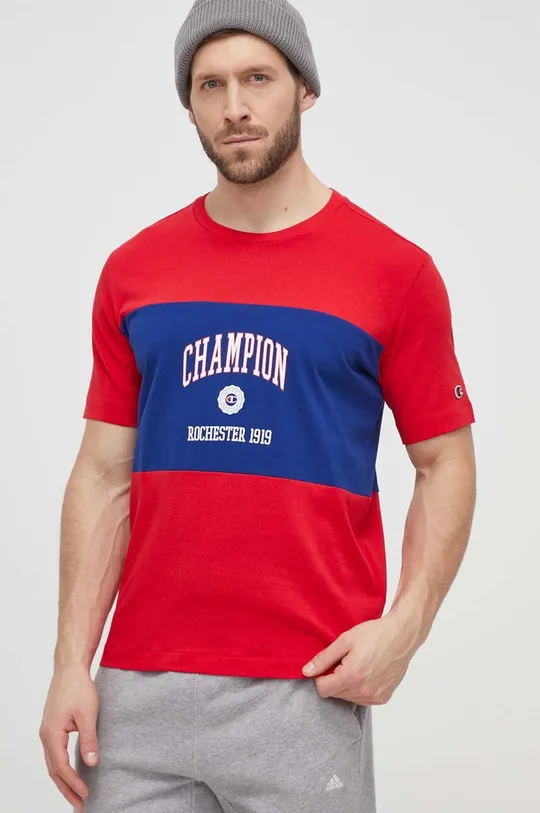 červená Bavlnené tričko Champion Pánsky