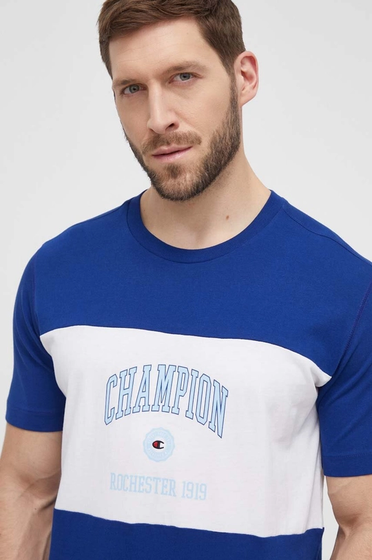 blu Champion t-shirt in cotone Uomo