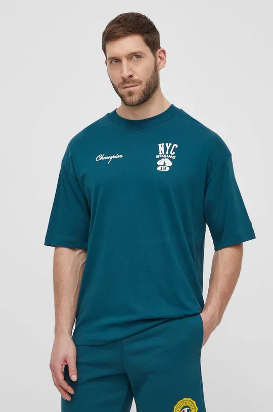 zelená Bavlnené tričko Champion Pánsky