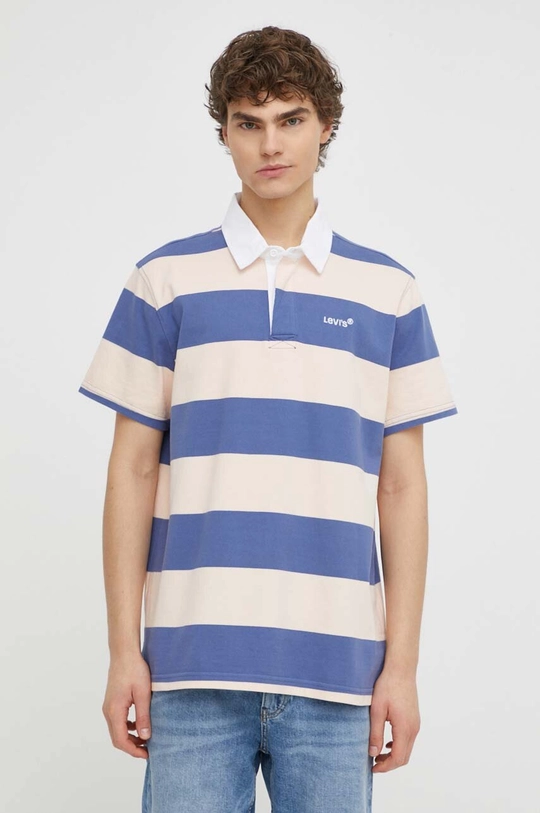 różowy Levi's polo bawełniane