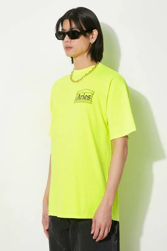 żółty Aries t-shirt bawełniany Fluoro Temple SS Tee