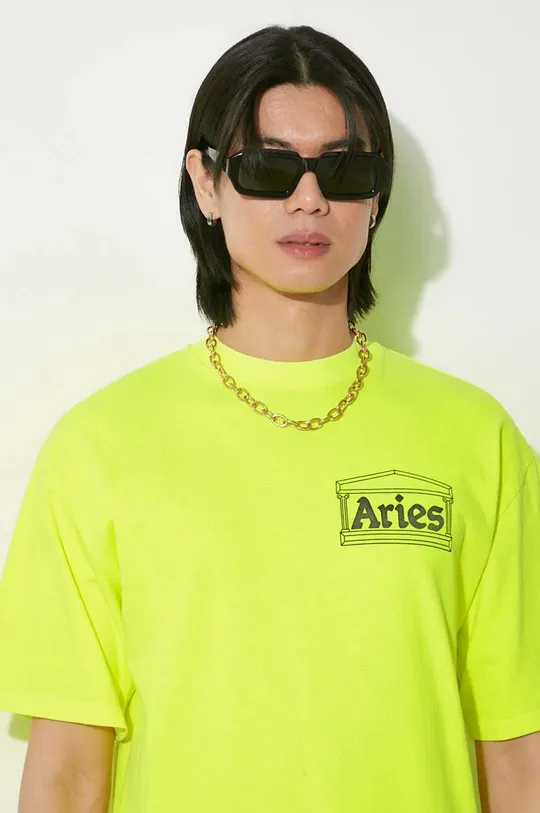 Aries cotton t-shirt Fluoro Temple SS Tee Men’s
