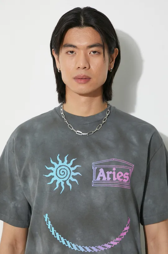 grigio Aries t-shirt in cotone Grunge Happy Dude SS Tee