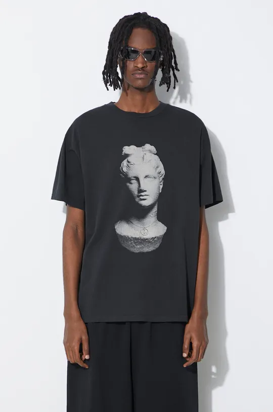 nero Aries t-shirt in cotone Aged Statue SS Tee Uomo