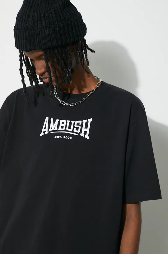 czarny AMBUSH t-shirt bawełniany Graphic Męski