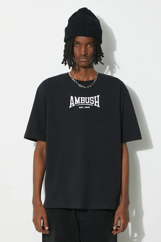 negru AMBUSH tricou din bumbac Graphic