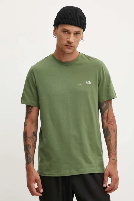 zielony A.P.C. t-shirt bawełniany item Męski