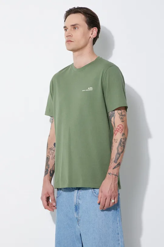зелений Бавовняна футболка A.P.C. item