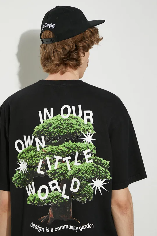 čierna Bavlnené tričko Market Community Garden T-Shirt Pánsky