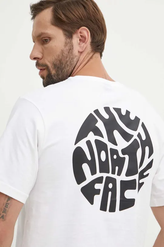 biały The North Face t-shirt bawełniany Męski