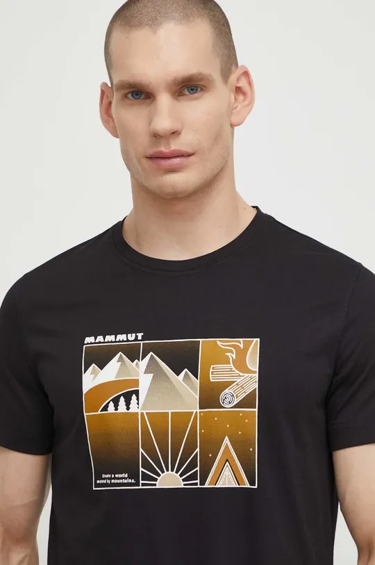 czarny Mammut t-shirt Męski