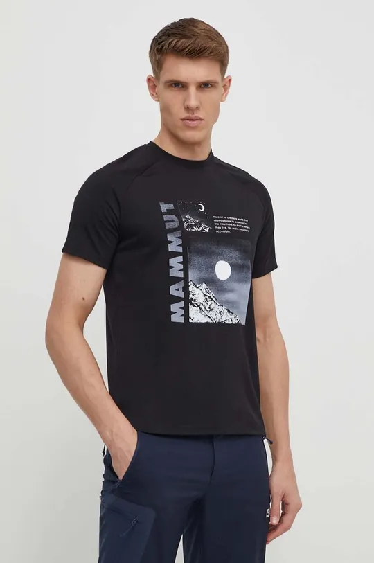 czarny Mammut t-shirt sportowy Mountain Męski