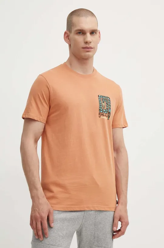pomarańczowy Rip Curl t-shirt bawełniany
