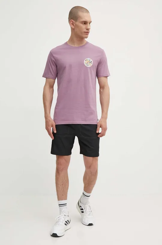 Rip Curl t-shirt bawełniany fioletowy